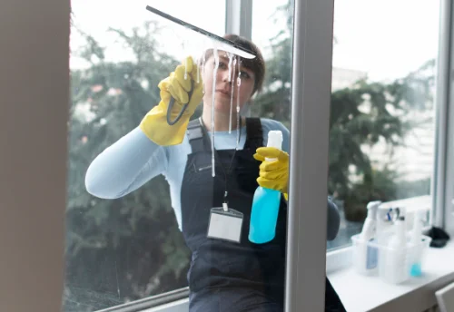 Nettoyage de vitres intérieures et extérieures à la Destrousse